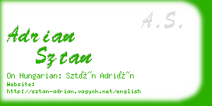 adrian sztan business card